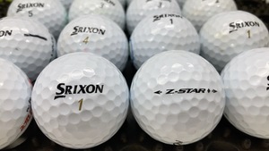 Q188【人気】SRIXON スリクソン Z-STAR 2021年モデル ホワイト 20個【B級ランク】【ロストボール】