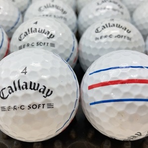 Q238【人気】Callaway キャロウェイ E・R・C SOFT 2021年モデル トリプルトラック ホワイト 18個【B級ランク】【ロストボール】の画像1