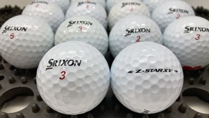 Q214【人気】 SRIXON スリクソン Z-STAR XV 2021年モデル ホワイト 18個【B級ランク】【ロストボール】