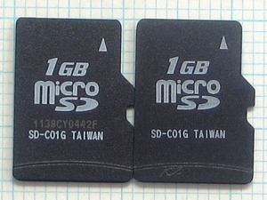 ★microSDメモリーカード １ＧＢ ２枚 中古★送料６３円～