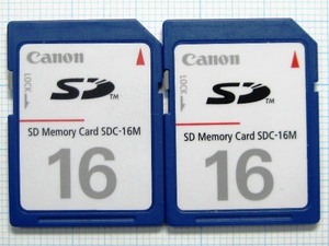 *Canon SD memory card 16MB 2 sheets used * postage 63 jpy ~