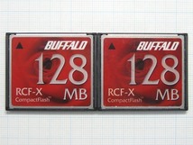 ★BUFFALO コンパクトフラッシュ １２８ＭＢ ２枚 中古★送料９４円～_画像1