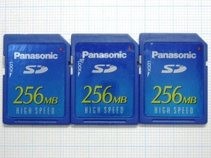 ★ Карта памяти Panasonic SD 256 МБ 3 карты ★ доставка 63 иена ~