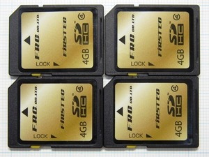 ★ＳＤＨＣメモリーカード ４GB ４枚 中古★送料６３円～