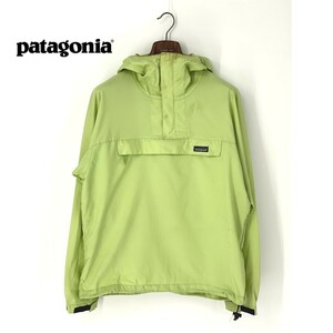 A7084/訳あり 春夏 patagonia パタゴニア ハーフジップ プルオーバー マウンテンパーカー ジャケット ブルゾン S 黄緑/メンズ アウトドア