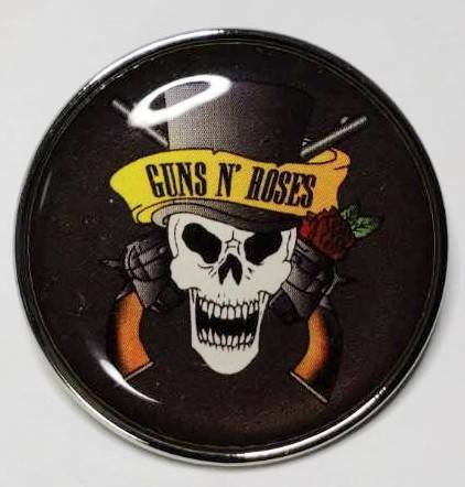 送料無料　ガンズ＆ローゼス　Guns N' Roses　丸　ロックバンド　ピンブローチ　ピンズ　PINS　バッジ　バッヂ　アメリカン雑貨　スマアク