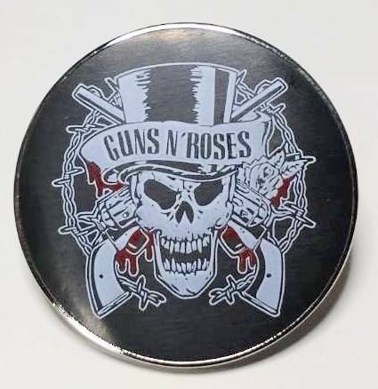 送料無料　ガンズ＆ローゼス　Guns N' Roses　円　ロックバンド　ピンブローチ　ピンズ　PINS　バッジ　バッヂ　アメリカン雑貨　スマアク