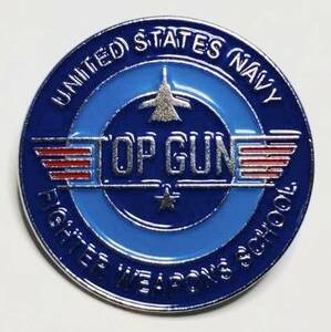 送料無料　トップガン　TOPGUN　サークル　ピンブローチ　ピンズ　PINS　バッジ　バッヂ　アメリカン雑貨　スマアク