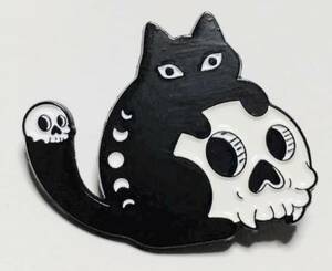 送料無料　猫　スカル　ネコ　ねこ　ピアノ　サークル　ピンブローチ　ピンズ　PINS　バッジ　バッヂ　アメリカン雑貨　スマアク