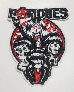 送料無料　ラモーンズ　RAMONS　ロックバンド　メンバー　ワッペン　アイロン　パッチ　刺繍　アップリケ　のり付き　スマアク