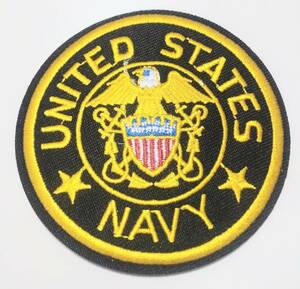 送料無料　USネイビー　海軍　レイテ沖海戦　大　ワッペン　アイロン　パッチ　刺繍　アップリケ　のり付き　スマアク