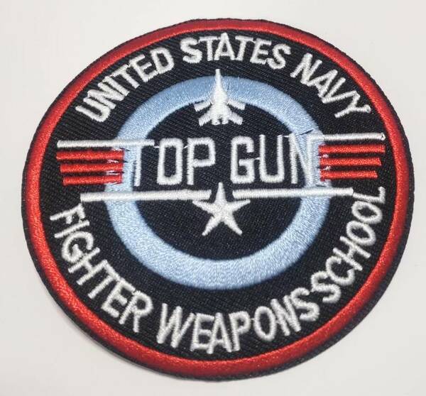 送料無料　トップ・ガン　TOP GUN　ワッペン　アイロン　パッチ　刺繍　アップリケ　のり付き　スマアク