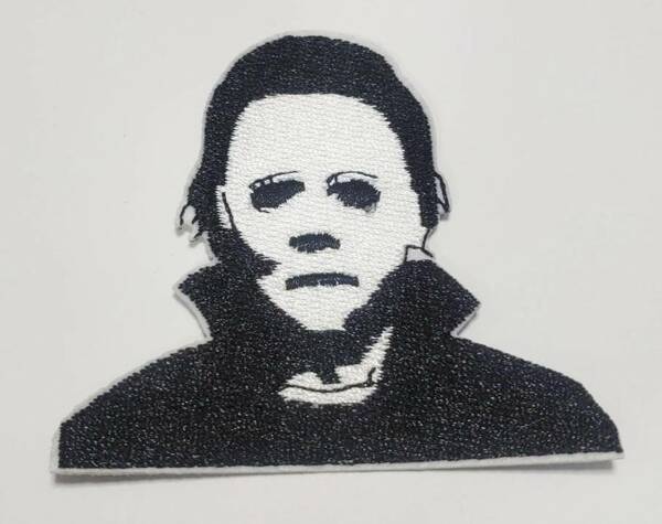 送料無料　ブギーマン　ハロウィン　肩　ホラー映画　ワッペン　アイロン　パッチ　刺繍　アップリケ　のり付き　スマアク