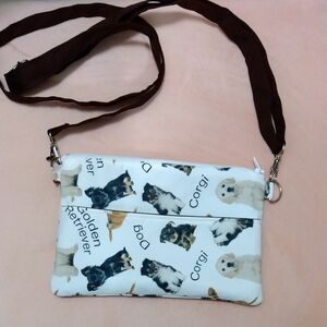 犬柄の ショルダーバッグ ハンドメイド