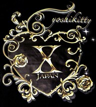 Xジャパン コラボ バンドTシャツ Lサイズ 2024モデル 刺繍 新品 YOSHIKITTY ヨシキティ ロングTシャツ 黒 長袖 ロンT バックプリント_画像4