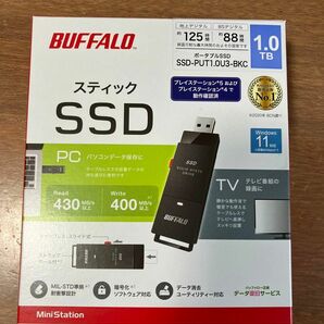 【新品未開封】外付けSSD 1TB BUFFALO SSD-PUT1.0U3-BKC