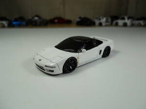 カスタムミニカー　1/64 ホンダ　NSX レイズ　ホワイト　13