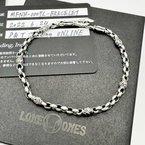 1円スタート 美品 LONEONES ロンワンズ メイティングフライト フック ミニ シルク イーグル (L) ブレスレット MFNH-0007L シルバー925 本物の画像1