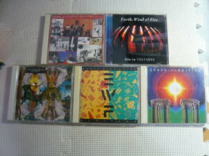 レ　CD5枚セット[EARTH,WIND＆FIRE：TOUCH THE WORLD/Live in VELARRE/HERITAGE/千年伝説/I am]中古