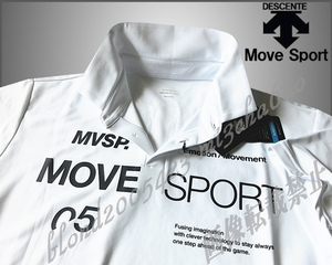 ■新品【DESCENTE MOVE SPORT】デサントムーヴスポーツ SUNSCREEN－３度差COOL 吸汗速乾 ポロシャツ■WH/L