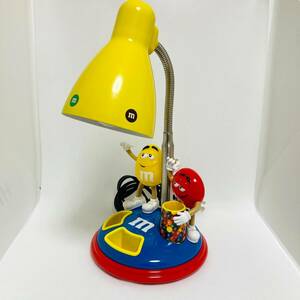 送料無料★ほぼ新品【m&m's エムアンドエムズ デスクライト 動作良好】ランプ ビンテージ レトロ レッド イエロー バンカーズ USA アメリカ