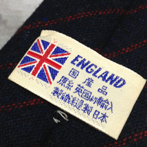 美品 新品未使用タグ付 ネクタイ イギリス原糸 日本製 ウール 斜めストライプ レジメンタル E-008649 ゆうパケット_画像5