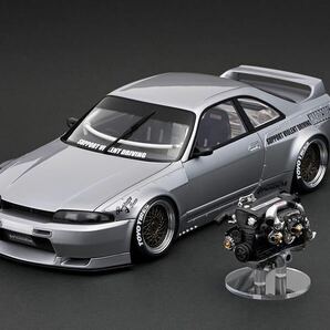 【web限定】IG3031 ignition model 1/18 PANDEM GT-R(BCNR33) Silver With Engine イグニッションモデル エンジン付き の画像1