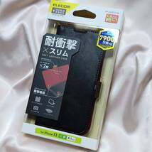 《送料無料》iPhone13/14 手帳型ケース カバー ソフトレザーケース 耐衝撃 (ブラック)エレコム　ELECOM_画像8