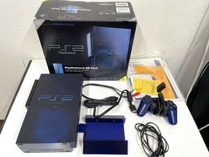 E183　PlayStation2 BB Pack　ミッドナイトブルー　SCPH-50000　MB/NH　プレステ2　PS2　通電確認済み　箱付き　SONY　