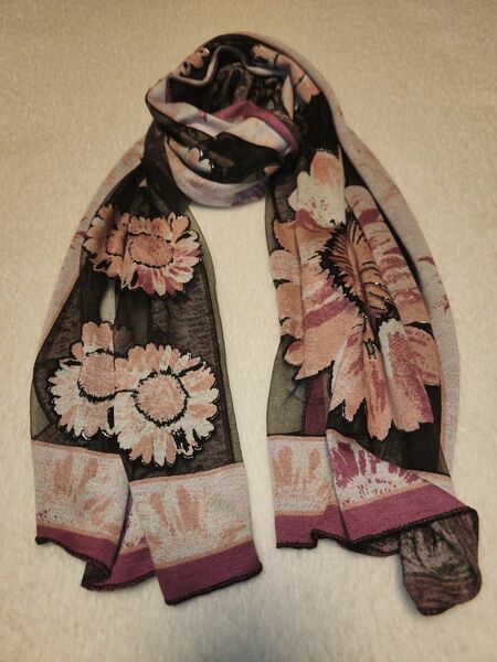 【新品･未使用】JECROISSOI ストール スカーフ UV 紫外線カット ピンク 春物 
