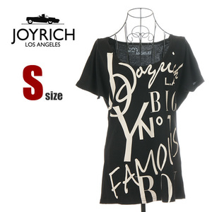 【新品】ジョイリッチ Tシャツ S 黒 ブラック レディース JOYRICH 半袖 カットソー JOY RICH USAモデル 230814-1-1