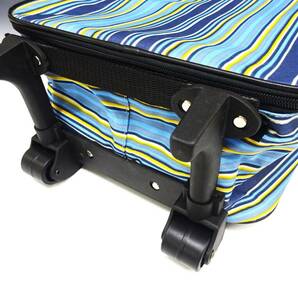 ◆(TH) 未使用 CUTE＆CUTE キャリーケース 青×黄色ストライプ模様 スーツケース 鍵付き キャリーバッグ 旅行用 トラベル 鞄 かばんの画像6