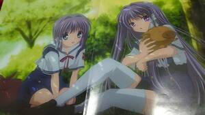 アニメ雑誌付録 両面ポスター CLANNAD／H2O ～FOOTPRINTS IN SAND