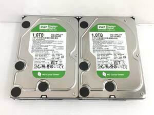 〇【2台セット】Western Digital WD10EARS 1TB SATA 3.5インチ 消去済 内蔵HDD 動作品