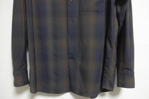 23ss AURALEE SUPER LIGHT WOOL CHECK SHIRT size 3 BROWN BLACK CHECK　オーラリー スーパーライト ウール シャツ comoli_画像4