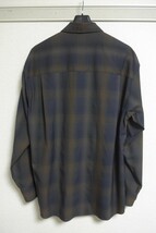 23ss AURALEE SUPER LIGHT WOOL CHECK SHIRT size 3 BROWN BLACK CHECK　オーラリー スーパーライト ウール シャツ comoli_画像5