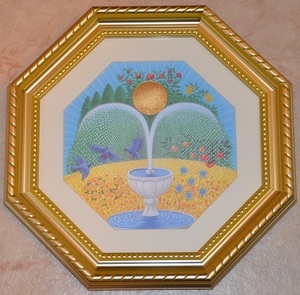 Art hand Auction Increase your fortune [Good condition] Less than half price Regular price 4, 888 yen Fountain of fortune Easy toilet feng shui just by placing it Money luck method Toilet Picture Painting Good fortune, furniture, interior, Interior accessories, others