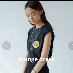 lounge dress ノースリーブTシャツ　ブラック