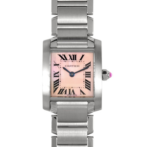 Cartier Cartier W51028Q3 Tank Francises SM часы Quartz Pink Shell Dial 3217 Ladies