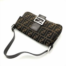 フェンディ FENDI マンマバケット ハンドバッグ キャンバス ブラウン シルバー金具 ズッカ柄 FF ミニショルダー ミニバッグ レディース_画像2