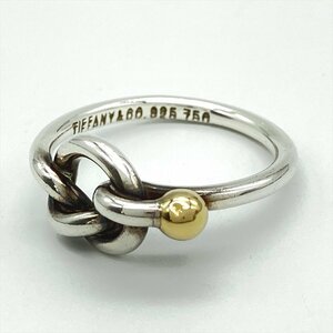 ティファニー Tiffany&Co. ラブノット 約14号 リング 指輪 SV925 K18YG 3.1g アクセサリー