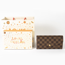 ルイヴィトン LOUIS VUITTON ポルトフォイユ・サラ 長財布 ダミエ エベヌ N60114 ローズバレリーヌ RFID(ICチップ)内蔵_画像7