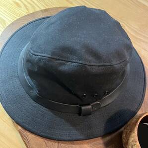 フィルソン オイルフィニッシュ ティンクロス パッカー ハット（ブラック）/Filson Tin Packer Hatの画像2