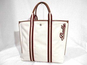 ◆超美品◆BALLY バリー*本革/キャンバス*現行ロゴ*トートバッグ*A4/肩掛け可*ビジネスバッグ*手提げかばん*メンズ*トラベル*イタリア製