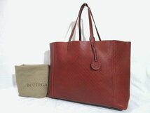 ◆超美品◆BOTTEGA VENETA ボッテガヴェネタ*本革/イントレッチオ ミラージュ*トートバッグ*型押しレザー*A4/肩掛け可*保存袋*イタリア製_画像1