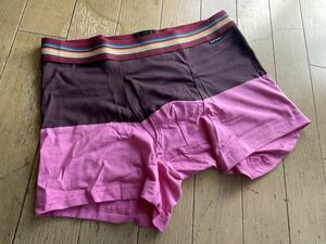 即決！ポールスミス！PAUL SMITH SHORT BOXER ショートボクサー ダムソン ウエストマルチカラー ピンク&エンジ②