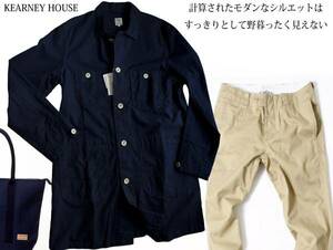 新品■カーニーハウス 9612円 sizeL■無骨ながらも品のある仕上がりが魅力で、計算されたモダンなシルエットのシャツジャケット