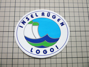 2012 【即決・定額・同梱包可能】★リューゲン島 Insel Rugen - Logo　龍源島　ドイツ　バルト海 ◆ ☆ヴィンテージ ステッカー ☆ ◆ 