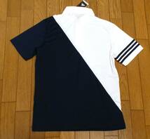 (物15) 定価8,789円　新品　アディダス　ゴルフ　ポロシャツ　HT7354　白紺　メンズM_画像4