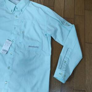 (物6) 定価12,100円 ビアンキ Bianchi 長袖シャツ JP211S1902 チェレステ メンズM アウトレット品の画像2